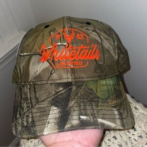 Realtree Whitetails Unlimited Camo Hat Cap NWT OSFM (seems small) Adjustable